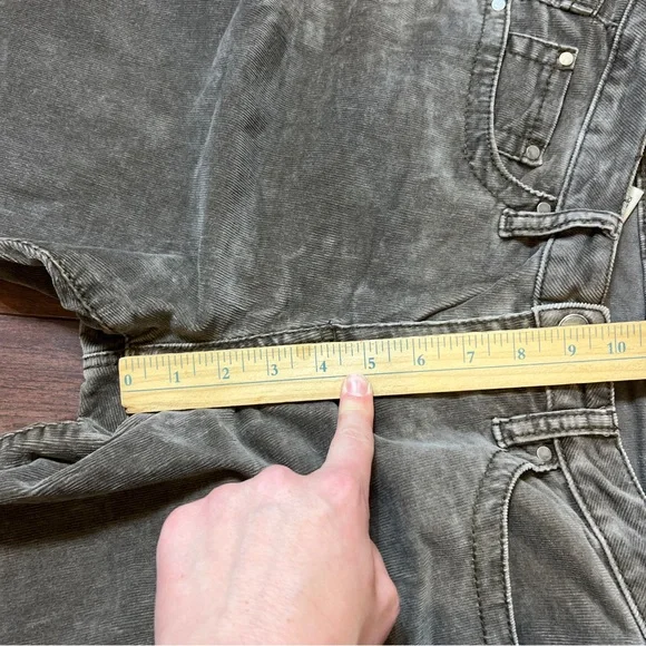 Jag Gray Beige Corduroy Jeans Pants Mid Rise Boot Leg Womens Size 8 - Picture 9 of 13